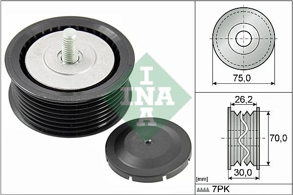 Deflection/Guide Pulley, V-ribbed belt